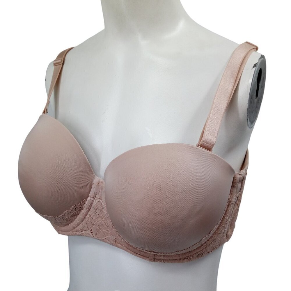 Torrid Curve Strapless Underwire Multiway Bra Size 40B Beige Removable Straps